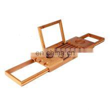 Bamboo Bathtub Caddy High Quality Extendable With Foldable Reading Rack Bamboo Bathtub Caddy Tray thumbnail-5