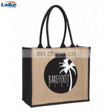 Custom Bag With Logo Reusable Grocery Bag Shopping Jute Tote Bags With Custom Printed Logo thumbnail-5