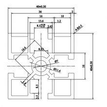 MK-8-4040GE 4040 T Slot Aluminum Profile Extruded Silver Anodized for Workstation Factory Price thumbnail-2
