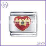 Mother's Day Mom and Flower Italian Charms in 304 Stainless Steel Bracelet thumbnail-5