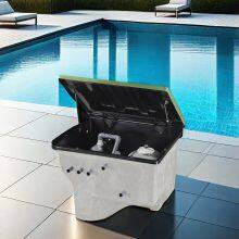 Complete Swimming Pool Filtration System With Buried Acrylic Underground Filter Top Mount Pump Chlorinator Quartz Sand Filter