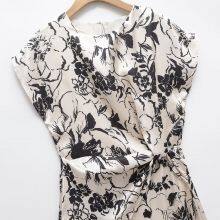 2025 Spring/Summer New European and American Women's Fashion Style Silk Texture Printed Dress thumbnail-4