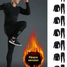 Wholesale Men Running Sportswear Gym Tight Sports Tracksuit Compression Shirts Shorts Workout Jogging Fitness Clothing Sport Yoga 2Pcs Set thumbnail-2