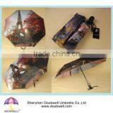 Heat Transfer Full Color Print Umbrella is 3 Foldable Automaitc Umbrella