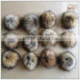 100% Fluffy Raccoon Fur Balls Keychains thumbnail-6