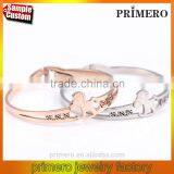 Custom Jewelry 316l Titanium Steel Rose Gold Plated Charm Bracelets Horse Bangles thumbnail-1