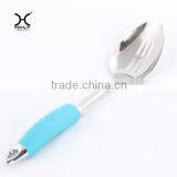 Stainless Steel Slotted Spoon With ABS +TPR Handle