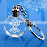 Cheap 3d Led Light Custom Shaped Crystal Keychain