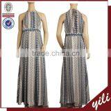 Wholesale Latest Style Printed Sleeveless Ladies Western Long Dress WD150932758 thumbnail-1