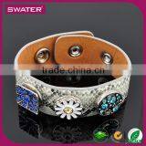 Wholesale Leather Wrap Bracelet With Snap Button Jewelry Fit For Button