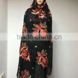 CSF0624 Fashionable Scarf Softextile Muslim Embroidery Scarf for Women thumbnail-1