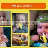 Babymatee Wholesale Funny Baby Banana Silicone Training Corner Teether Toothbrush thumbnail-1