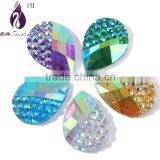 17*25mm Flatback Crystal Rehinestone, Teardrop Shape Mix Color for Clothing Cabochon Resin thumbnail-2