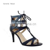 2016 new design lace-up sexy women low heel sandals on sale
