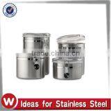 4 Pcs Stainless Steel Canister Set