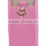 Bling Lip charms for mobile accessories, Suitable for beautiful phone