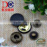 Guangzhou Metal Snap Button Manufactory Black Button for Leather