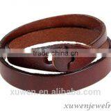 Wholesale Manufacturer Brown Color Blank Leather Bracelets