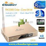 Cloudnetgo CR18S Android tv Box RK3368 Octa Core tv Box 2gb RAM 16gb Rom Android 5.1 OS 5G Wifi