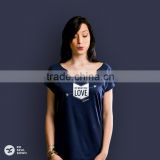 2016 Custom Female Printed Design Women Tee T-shirt Print Logo DTG OEM service Screenprint Transfer
