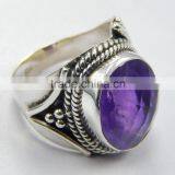 Natural Faceted Amethyst Ring 92.5 Sterling Silver Jewellery thumbnail-2