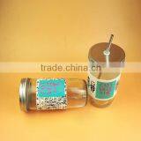 Hot Selling Glass Mason Cup-with Handle or Not- to be Customized