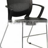 Hot Sale Good Quality Most Popular New Design Stack Black PP Plastic Chrome Office Chair A205-J08 thumbnail-1