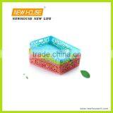 Colorful Plastic Hollowed-out Storage Basket thumbnail-1