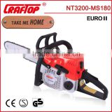 Gasoline powered fuel effecient 32 cc chain saw MS180 for home use CE certified
