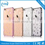 Fashion Design Twikle Star Crystal Electroplating PC Back Cover Case for iPhone 6/6s Plus