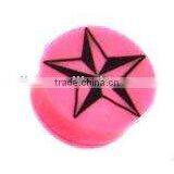 Fashion Silicone Body Jewelry Silicone Ear Plugs Saddle Plug