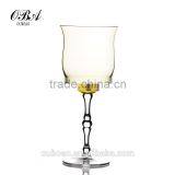 Handblown Colour Tulip White Wine Glass Champagne Glass for Wedding Table Decoration thumbnail-2
