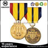 Hot Sale Custom Polished Casting Laser Engraving Iron Brass Zinc Alloy Antique Gold Bronze Plated Pin Style Medal With Ribbon thumbnail-3