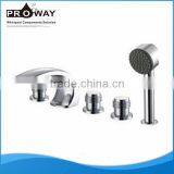 Whirlpool Hydromassage Brass Water Mixer Bathtub Hand Shower Spa Waterfall Spout thumbnail-1