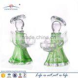 6.3''H Vintage Solid Crystal Christmas Angel Candle Holder thumbnail-2