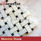 Natural Basketwave White Marble Carrara Mosaic for Wall Decoration thumbnail-4