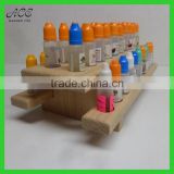 E-cig juice bottle wood holder