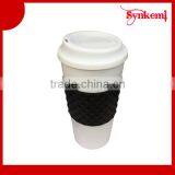 16oz Plastic Coffee Mug Rubber Lid thumbnail-1