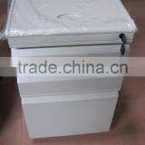 3 Drawers Metal Movable Cabinet Steel Mobile Pedestal With Plastic Top thumbnail-1