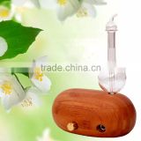 Elegant Bamboo and Glass LED Aroma Diffuser Nebulization Oil Diffuser