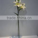Hot Sale Brand Name Decorative Artificial Two Flowers Two Buds Lily thumbnail-1