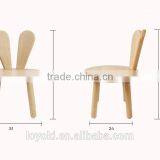 Creative Design Rabbit Model Kids Bench Solid Beech Wood Child Chair for Kids Play Room Kindergartens Chair Kids thumbnail-5