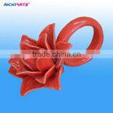 Red Ceramic Flower Napkin Ring thumbnail-1