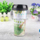China Factory Wholesale Plastic Custom Paper Insert Travel Mug Cup thumbnail-2
