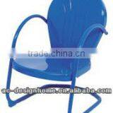 ELECTRIC BLUE CROSLEY GRIFFITH METAL CHAIR thumbnail-1