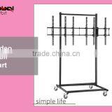 Perdurable Adjustable Mobile Display LCD TV Floor Stand With Wheels thumbnail-3
