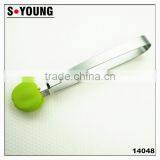 14045 5 Inch Mini Kitchen Food Tongs Silicone Stainless Steel Ice Tongs thumbnail-4