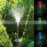 Solar Power Color-Changing Fibre Optic LED Yard Lawn Light Outdoor Spotlight Garden Lamp thumbnail-1