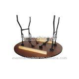Plywood PVC Edge Banquet Folding Table Dia48" Round Table With USA Leg thumbnail-2
