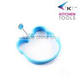 Heart Shaped Silicone Egg Ring Egg Baking Mold Egg Slicer thumbnail-4